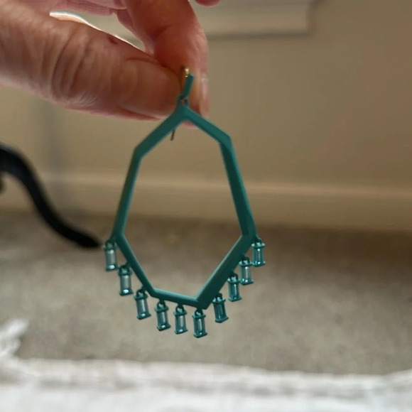 Kendra Scott Turquoise French Wire Earrings, NWOT - Picture 4 of 5